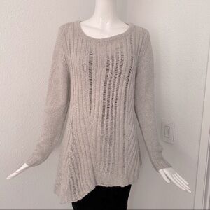 Inhabit gray asymmetrical cashmere sweater